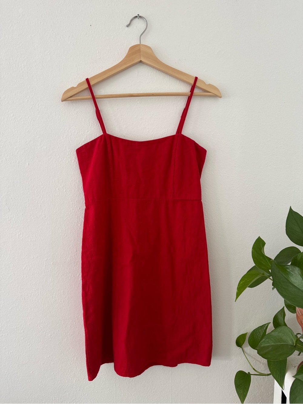 Brandy Melville Red Spaghetti Strap Mini Dress